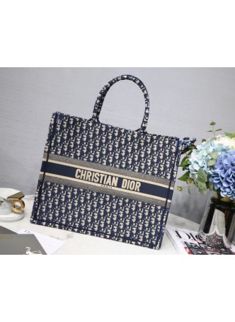 DIOR BOOK TOTE QBLIQUE BLUE LARGE